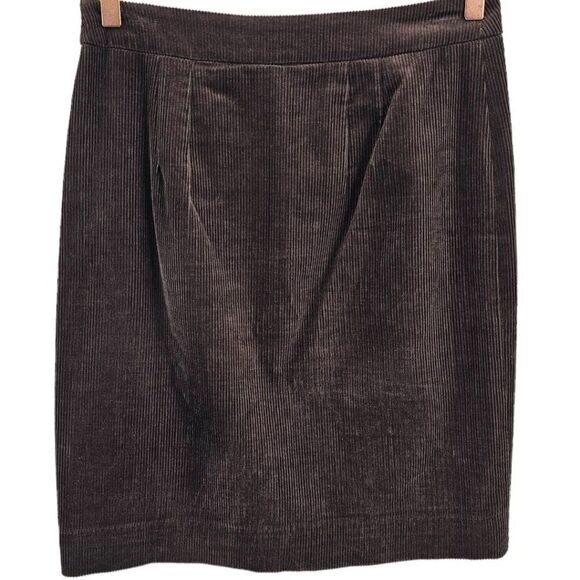 Anthropologie Maeve Womens 4 Corduroy Wool Blend Green Yellow Plaid Mini Skirt - Picture 3 of 10